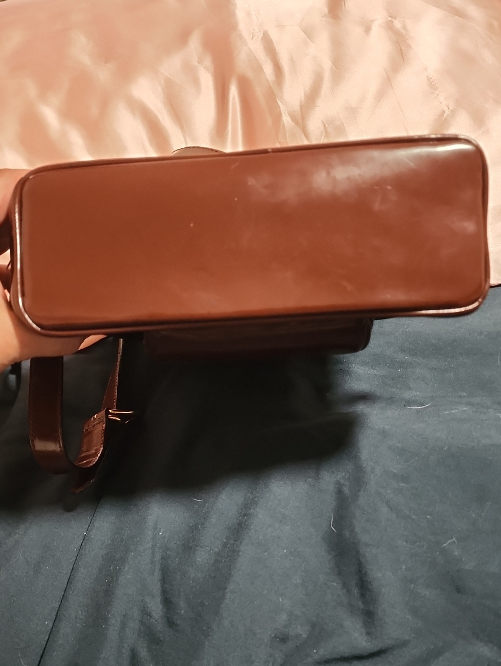 GUCCI Brown Leather Backpack with Gold Hardware - Picture 12 of 12